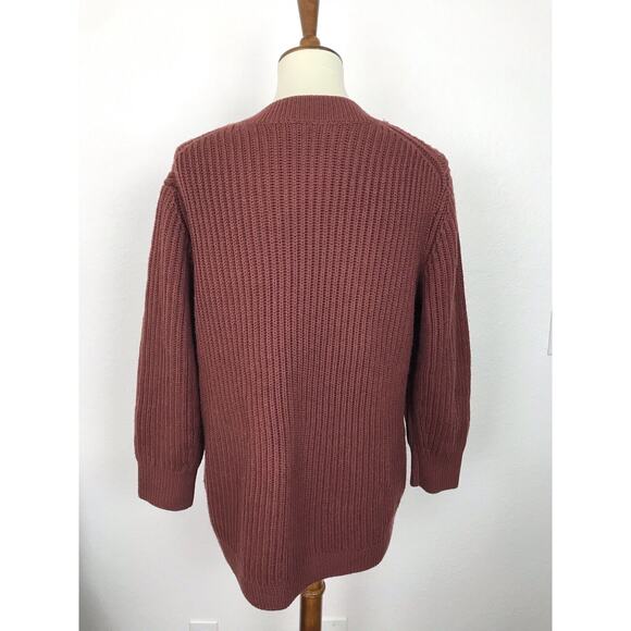 Aritzia Babaton Oversize Pullover Stretch Knit V Neck Wool Sweater - Picture 8 of 10